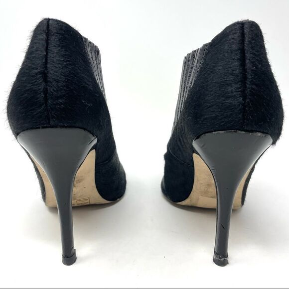 TOPSHOP Black Calf Hair Heeled Chelsea Boots Size 38/8 - Picture 6 of 10